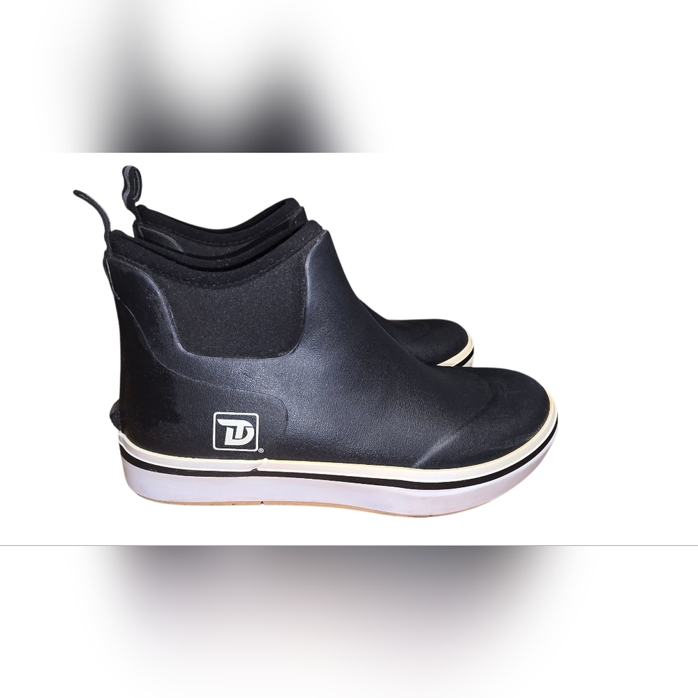 True Dave Black Ankle Rain Boots